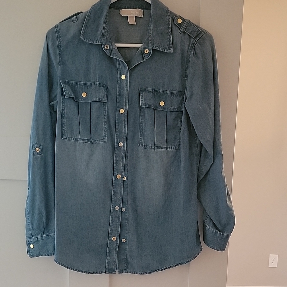 Michael Kors Denim Button-Up Shirt